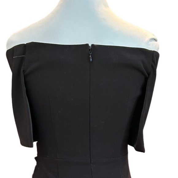 Vince Camuto Black Off Shoulder Foldover Cocktail Dress NWT Size 2 - Picture 4 of 13
